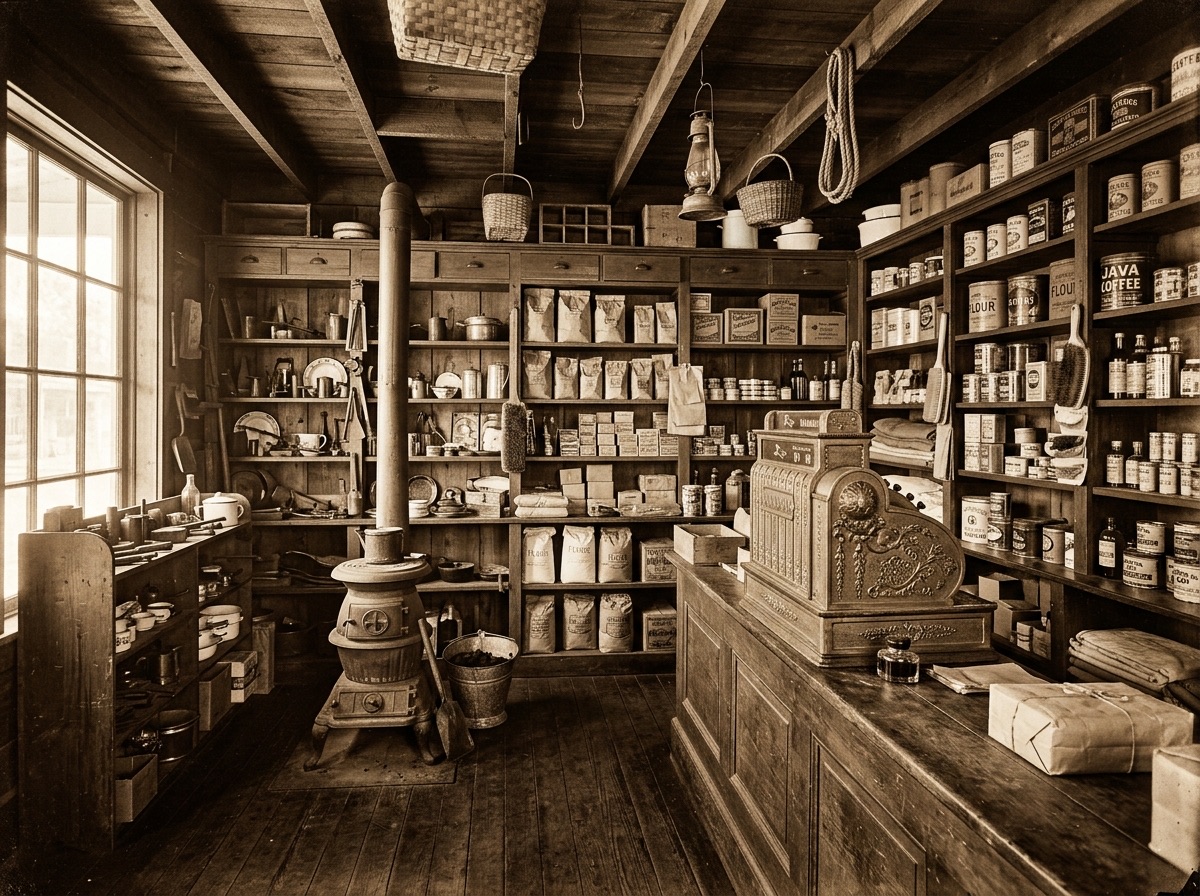 A 1920s general store interior